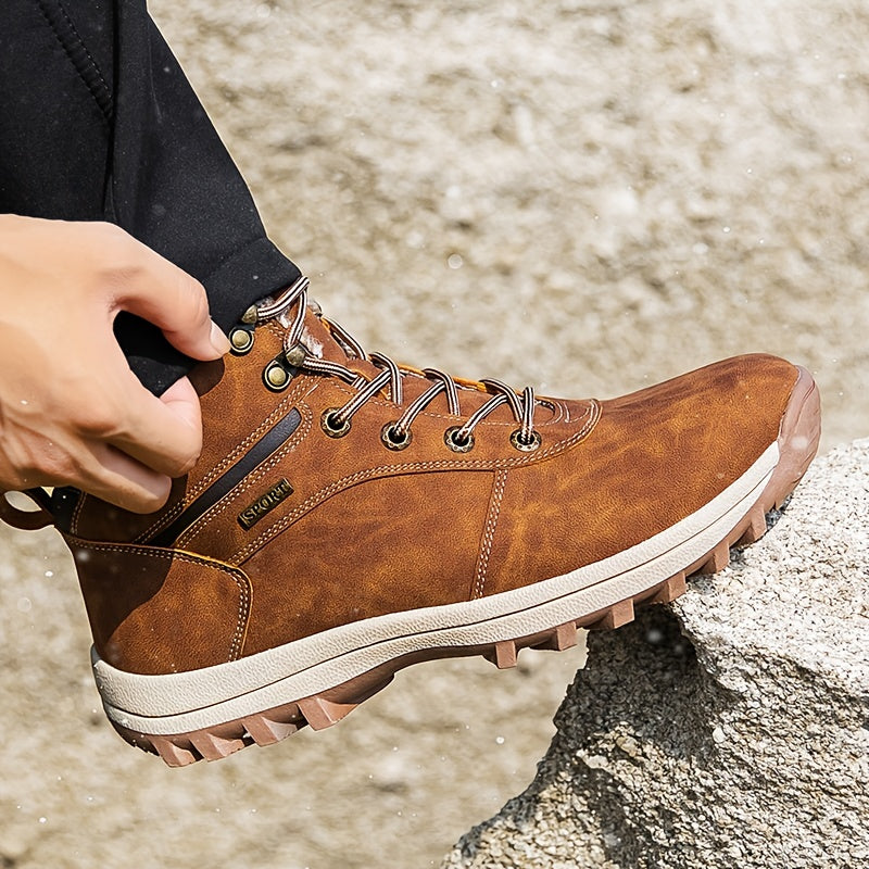 Herren Wanderschuhe mit warmer Fütterung und stabiler Schnürung-Velnorah