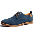 Herren Wildleder Derby Schuhe mit Schnürung und Texturfinish-Velnorah