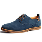 Herren Wildleder Derby Schuhe mit Schnürung und Texturfinish-Velnorah