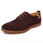 Herren Wildleder Derby Schuhe mit Schnürung und Texturfinish-Velnorah