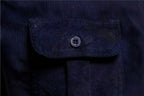 Herrenbluse mit langen Ärmeln und Brusttaschen-Velnorah