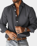 Herrenhemd mit langen Ärmeln und Button-Down-Kragen Slim Fit-Velnorah