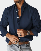 Herrenhemd mit langen Ärmeln und Button-Down-Kragen Slim Fit-Velnorah