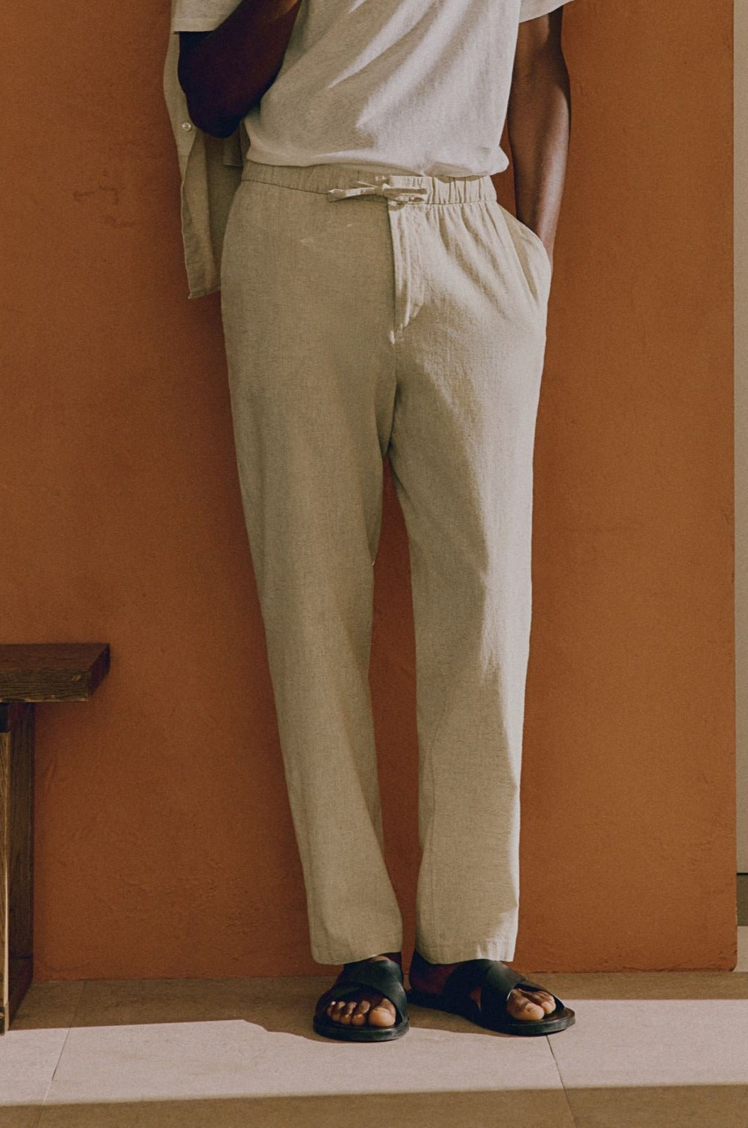 Herrenhose Relaxed Fit mit Kordelzug und elastischem Bund-Velnorah