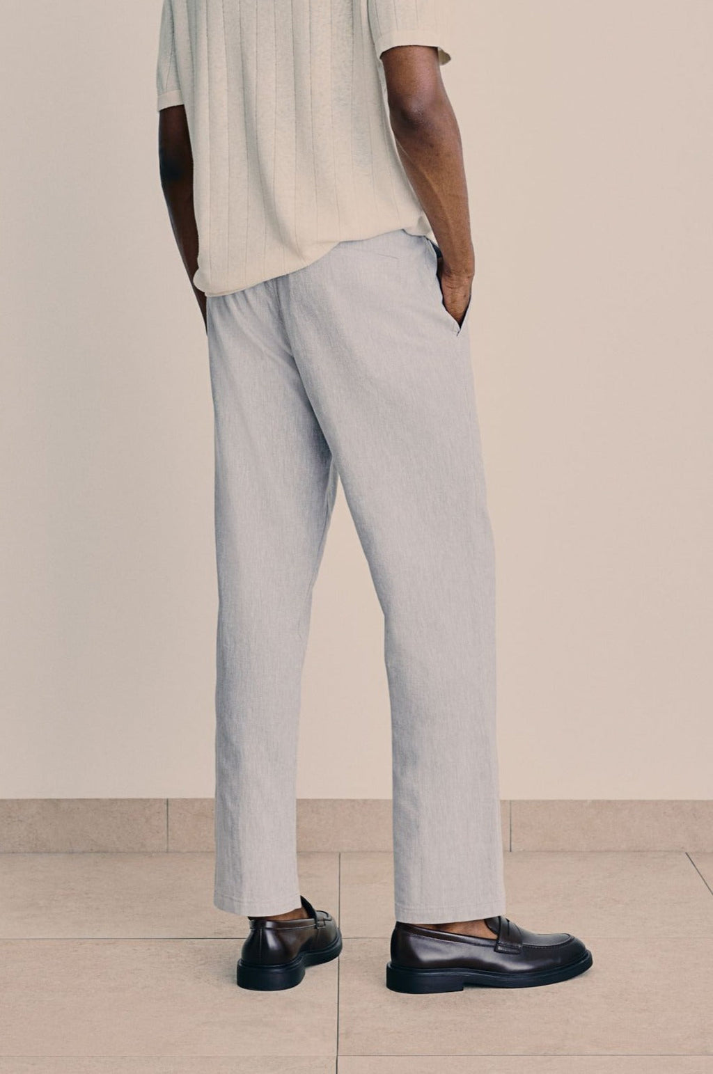 Herrenhose Relaxed Fit mit Kordelzug und elastischem Bund-Velnorah