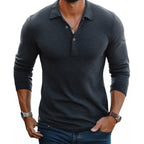 Herrenpolo Lange Ärmel Slim Fit Casual-Velnorah