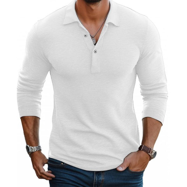 Herrenpolo Lange Ärmel Slim Fit Casual-Velnorah