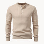 Herrenpullover mit Rundhalsausschnitt und Knopfverschluss für den täglichen Gebrauch-Velnorah