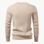Herrenpullover mit Rundhalsausschnitt und Knopfverschluss für den täglichen Gebrauch-Velnorah