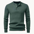 Herrenpullover mit Rundhalsausschnitt und Knopfverschluss für den täglichen Gebrauch-Velnorah