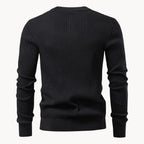 Herrenpullover mit Rundhalsausschnitt und Knopfverschluss für den täglichen Gebrauch-Velnorah