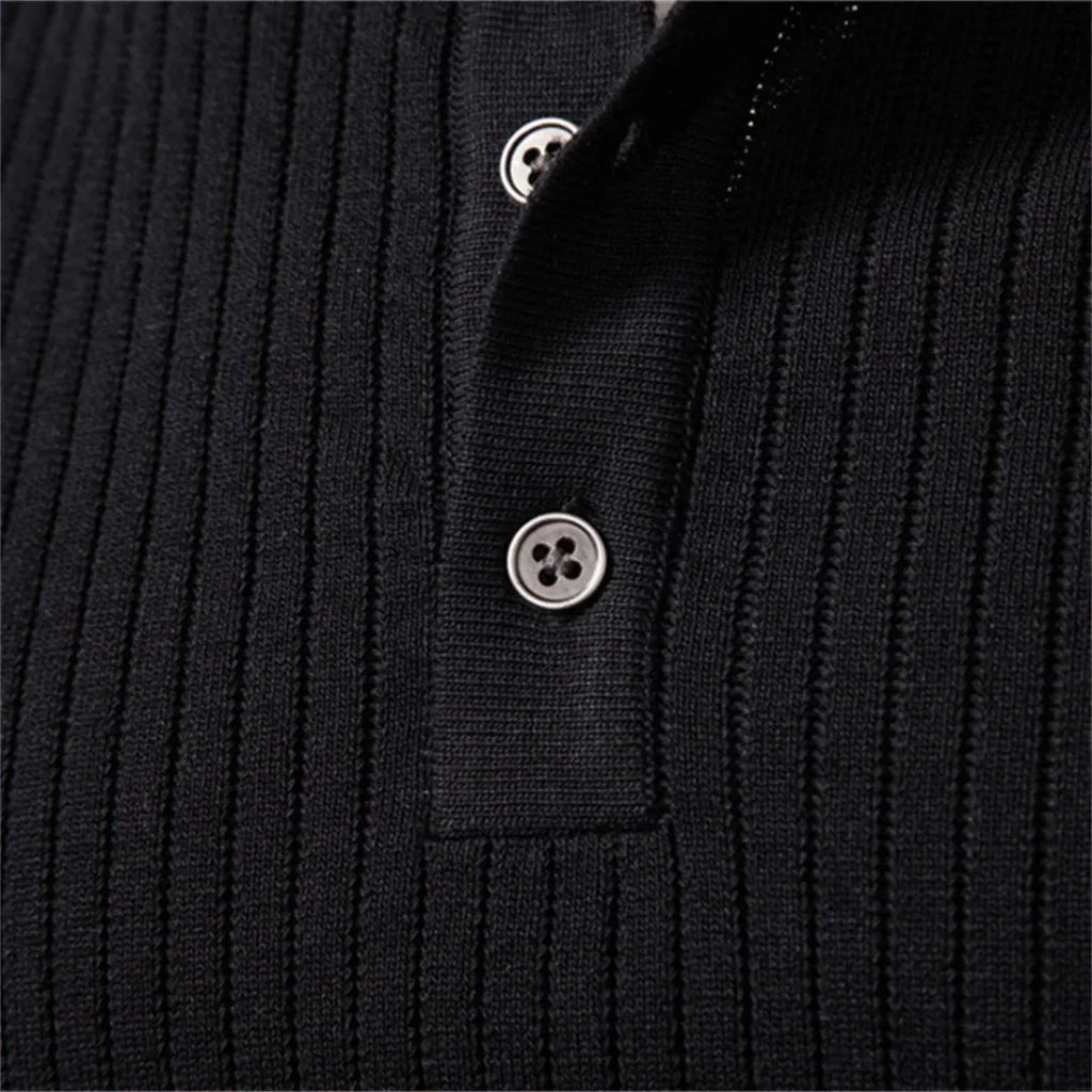 Herrenpullover mit Rundhalsausschnitt und Knopfverschluss für den täglichen Gebrauch-Velnorah