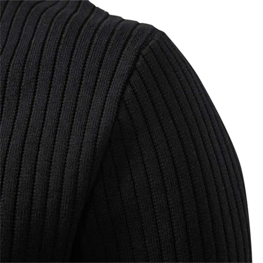 Herrenpullover mit Rundhalsausschnitt und Knopfverschluss für den täglichen Gebrauch-Velnorah