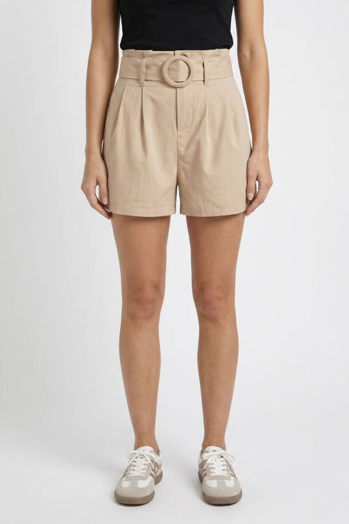 Hochtaillierte Plisseehose Damen mit Gürtel Casual-Velnorah