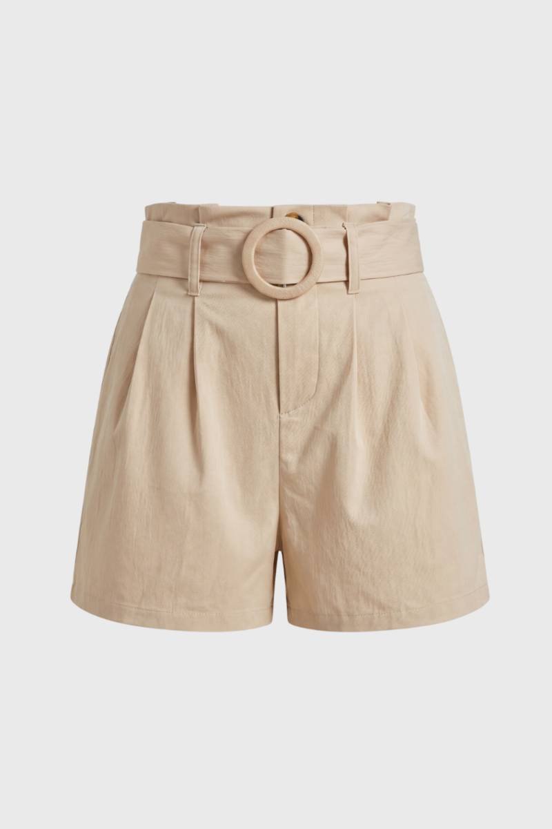 Hochtaillierte Plisseehose Damen mit Gürtel Casual-Velnorah