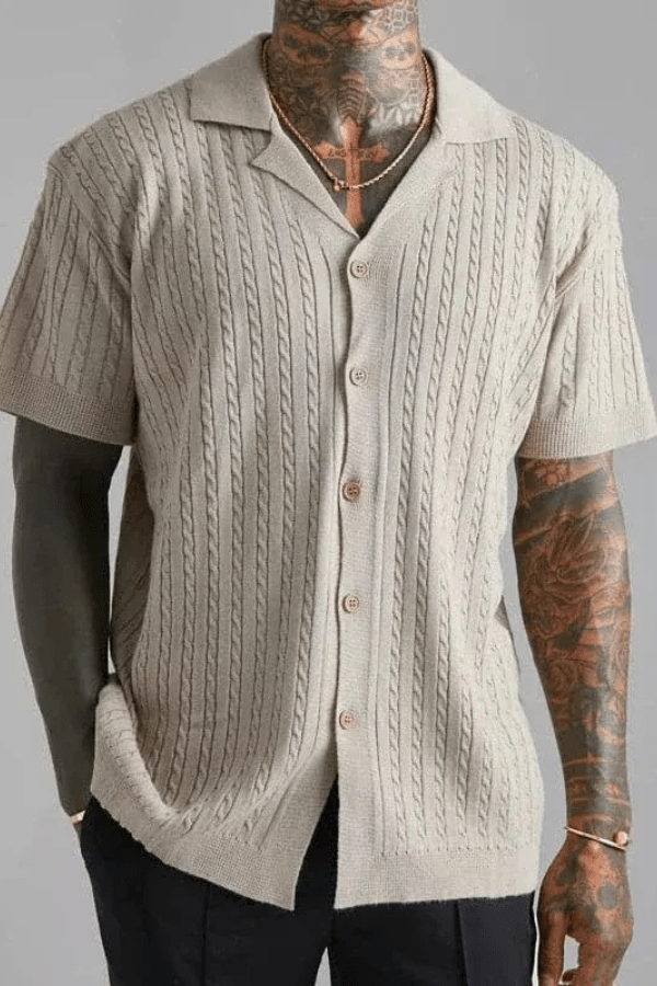 Jacquard-Top Damen Rundhals Sommer Casual-Velnorah