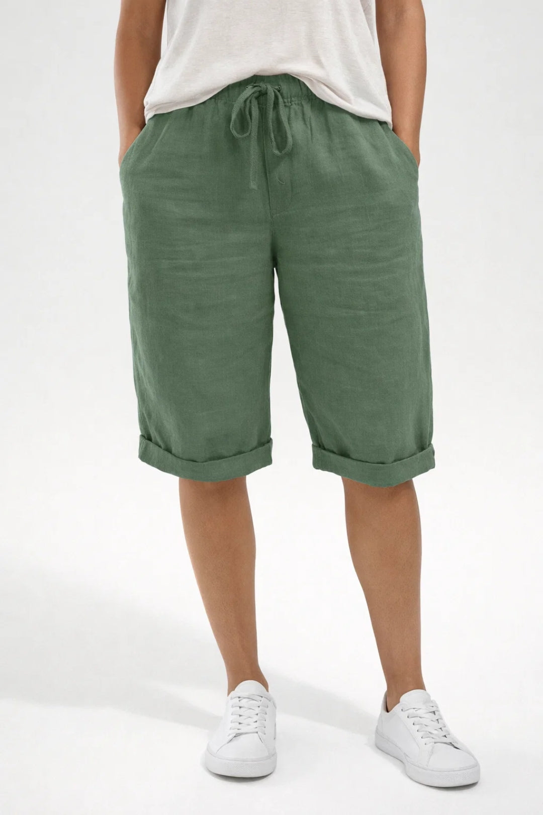 Kurze Hose Damen Weite Passform Elastischer Bund Sommer-Velnorah