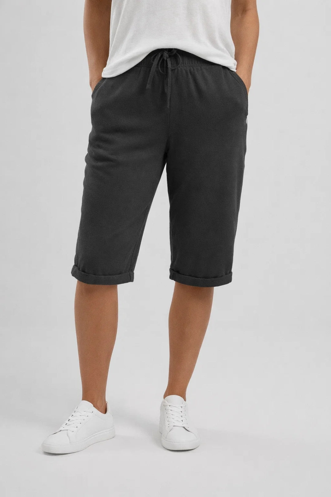 Kurze Hose Damen Weite Passform Elastischer Bund Sommer-Velnorah