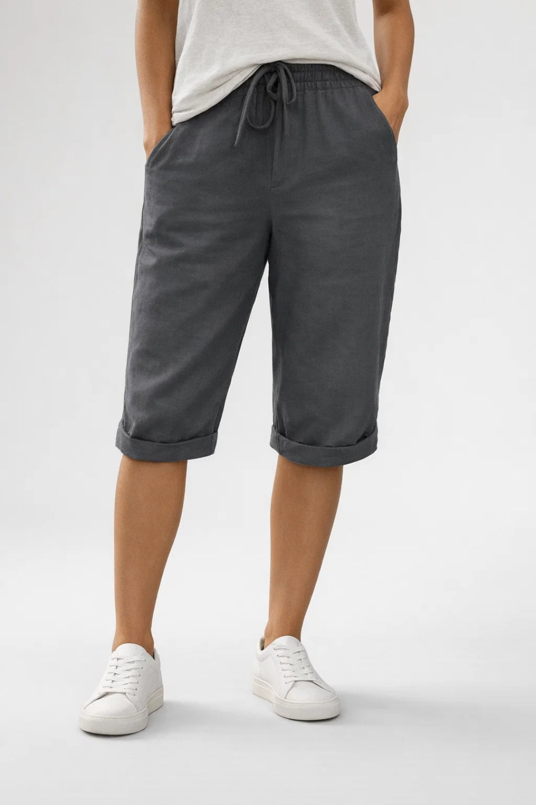 Kurze Hose Damen Weite Passform Elastischer Bund Sommer-Velnorah