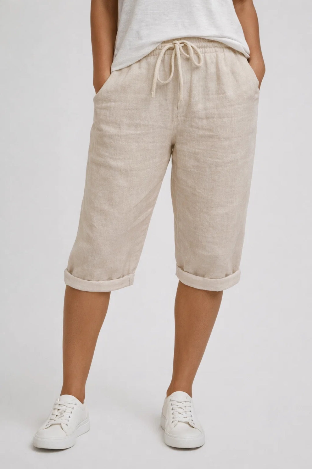 Kurze Hose Damen Weite Passform Elastischer Bund Sommer-Velnorah