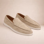 Lässige Slipper Herren Regular Fit Obermaterial aus Leder Instapmodell-Velnorah