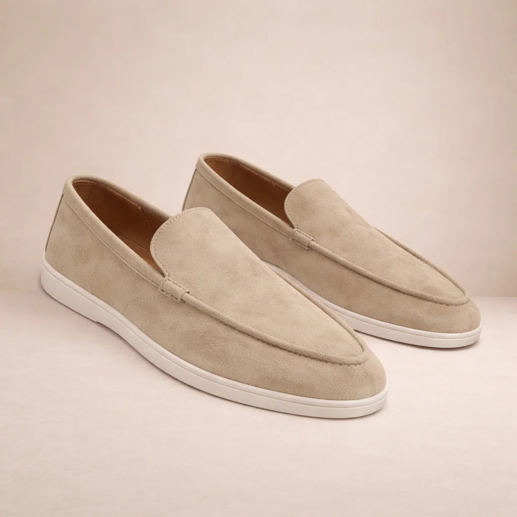 Lässige Slipper Herren Regular Fit Obermaterial aus Leder Instapmodell-Velnorah