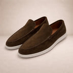 Lässige Slipper Herren Regular Fit Obermaterial aus Leder Instapmodell-Velnorah