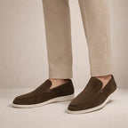 Lässige Slipper Herren Regular Fit Obermaterial aus Leder Instapmodell-Velnorah