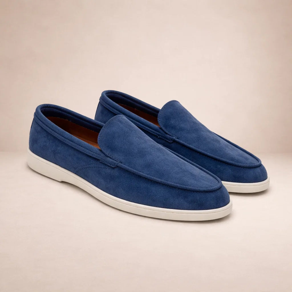 Lässige Slipper Herren Regular Fit Obermaterial aus Leder Instapmodell-Velnorah
