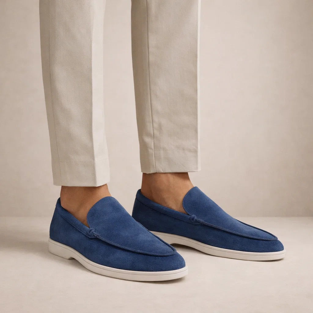 Lässige Slipper Herren Regular Fit Obermaterial aus Leder Instapmodell-Velnorah
