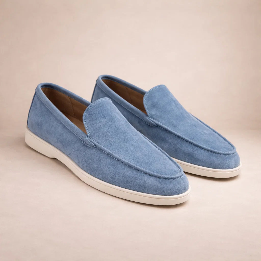 Lässige Slipper Herren Regular Fit Obermaterial aus Leder Instapmodell-Velnorah