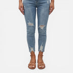 Leder Sandalen Damen Flach Mit Knöchelriemen Casual-Velnorah