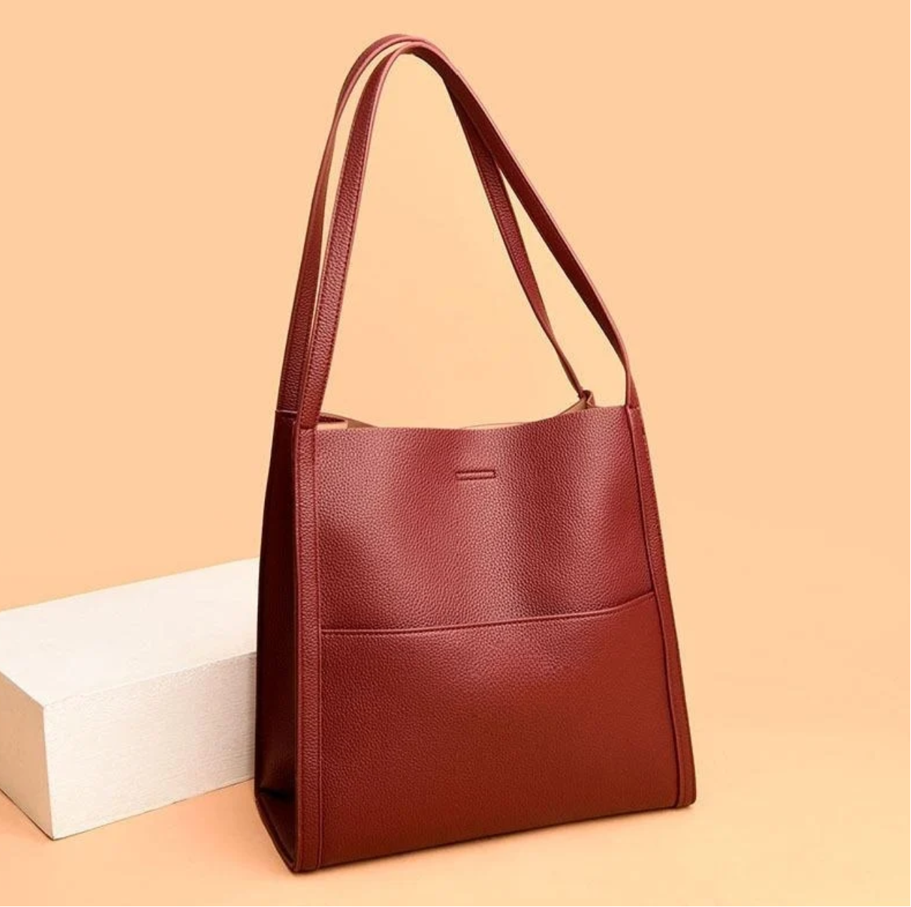 Lederne Schultertasche Damen Tragetasche Organizer Casual-Velnorah