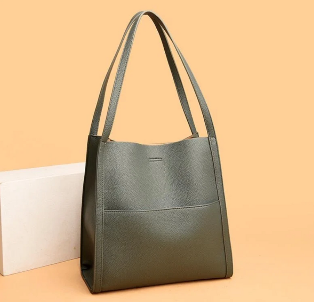 Lederne Schultertasche Damen Tragetasche Organizer Casual-Velnorah