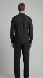Linnen Co-Ord Set Herren Lange Ärmel Casual-Velnorah