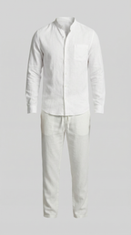 Linnen Co-Ord Set Herren Lange Ärmel Casual-Velnorah