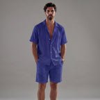 Linnen Set Herren Kurze Ärmel Sommer Casual-Velnorah