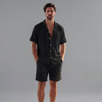 Linnen Set Herren Kurze Ärmel Sommer Casual-Velnorah