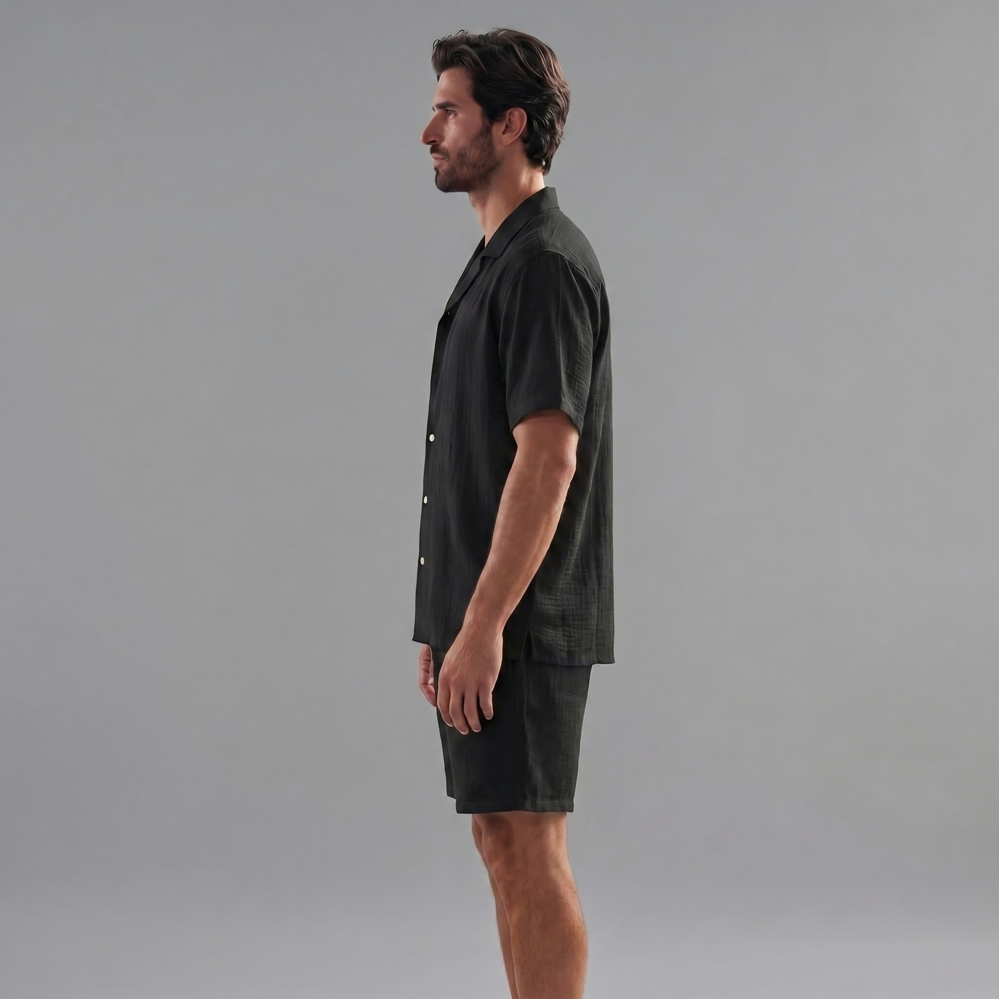 Linnen Set Herren Kurze Ärmel Sommer Casual-Velnorah