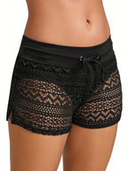 Luftige Boho Strandshorts für Damen mit elastischem Taillenbund-Velnorah