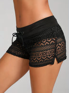 Luftige Boho Strandshorts für Damen mit elastischem Taillenbund-Velnorah