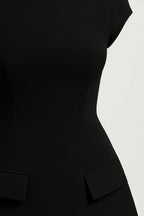Mini Kleid Damen A-Linie Stehkragen Tailliert Casual-Velnorah