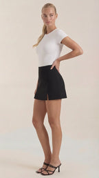 Minirock Damen Hohe Taille Seitenschlitz Sommer Casual-Velnorah