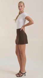 Minirock Damen Hohe Taille Seitenschlitz Sommer Casual-Velnorah