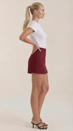 Minirock Damen Hohe Taille Seitenschlitz Sommer Casual-Velnorah