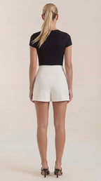 Minirock Damen Hohe Taille Seitenschlitz Sommer Casual-Velnorah
