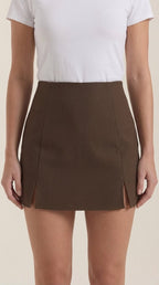 Minirock Damen Hohe Taille Seitenschlitz Sommer Casual-Velnorah