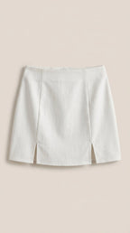 Minirock Damen Hohe Taille Seitenschlitz Sommer Casual-Velnorah