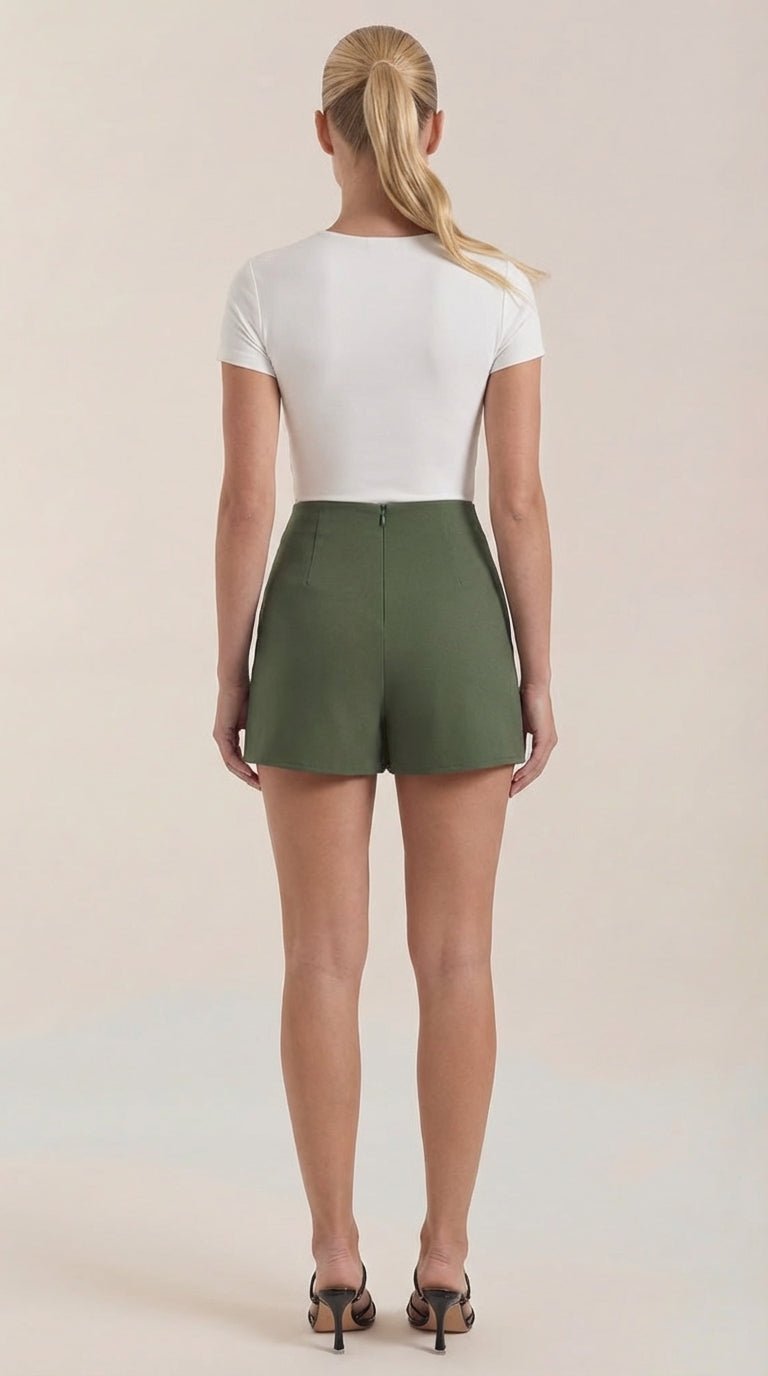 Minirock Damen Hohe Taille Seitenschlitz Sommer Casual-Velnorah