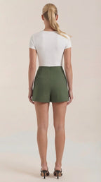 Minirock Damen Hohe Taille Seitenschlitz Sommer Casual-Velnorah